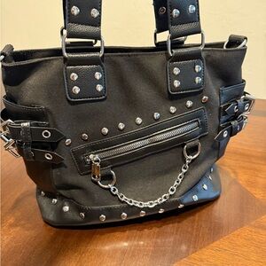 Studded Black Tote Bag